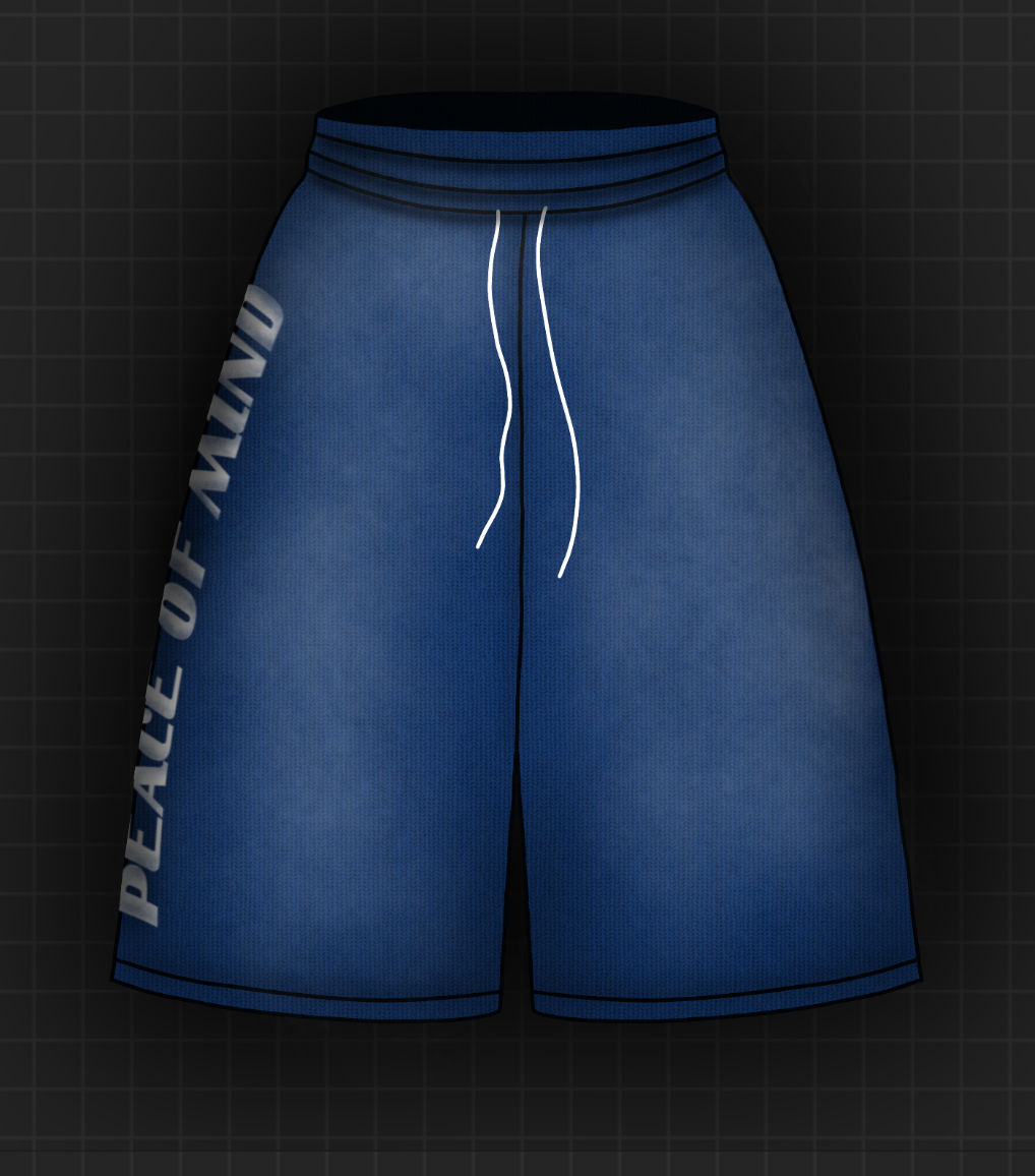 CRIME6 "FADED SLOGAN" SHORTS